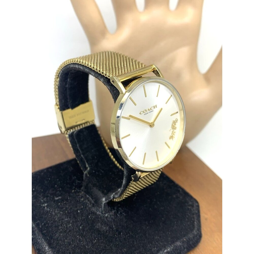 Coach Women's Watch 14503125 Quartz Grand Silver Dial 36mm Gold Stainless Steel - Picture 14 of 14